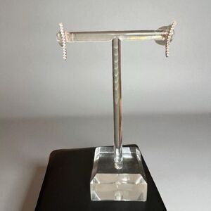 Rose Gold Toned Rhinestone Crawler Earrings